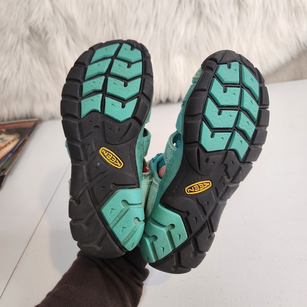 KEEN fisherman SEACAMP Teal Blue Water Sport Hiking Sandals Size 1 Kids - Picture 5 of 6